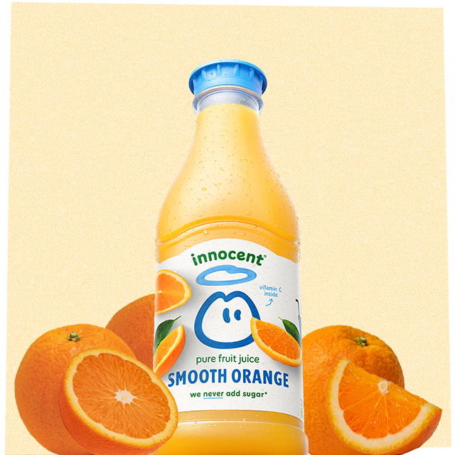 smooth oranage juice in a bottle
